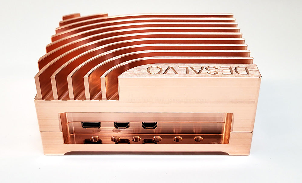 Solid Copper Phineas Case for the Raspberry Pi 5 – DeSalvo Systems Inc Solid Copper Phineas Case for the Raspberry Pi 5 – DeSalvo Systems Inc