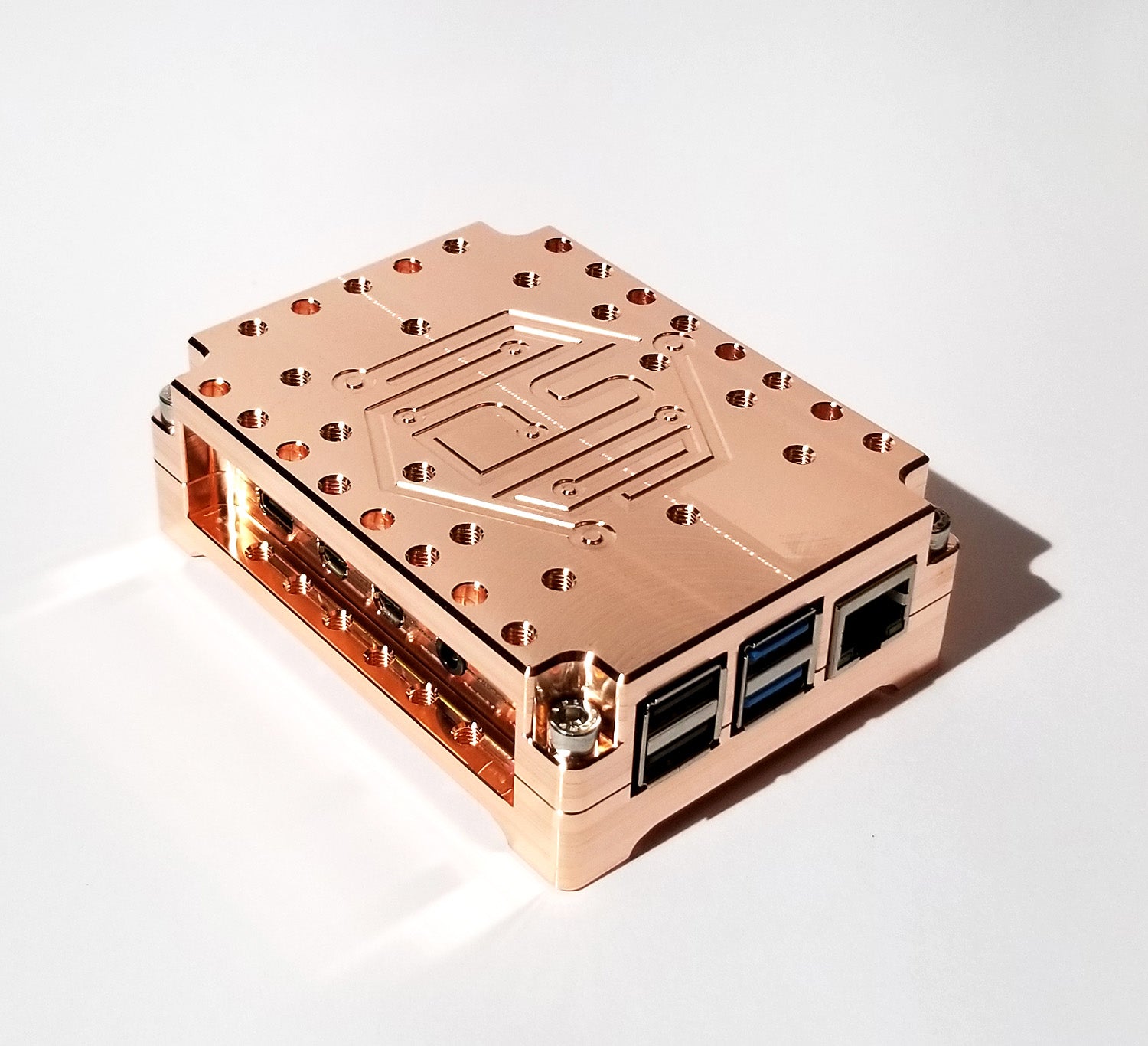 Copper Raspberry Pi Case Solid Copper Maker Block Case for Raspberry Pi 4 – DeSalvo Systems Inc